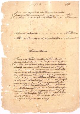 Inventário de Maria Santa