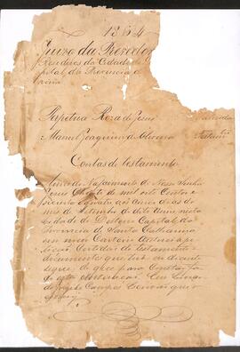 Testamento de Perpetua Rosa de Jesus