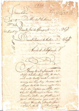 Ação de Notificação de Vicente José de Assumpção