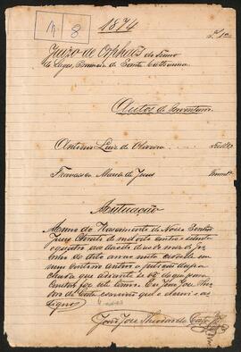 Inventário de Antônio Luís de Oliveira