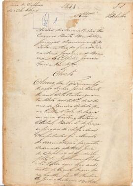 Arrematação de Anna Joaquina de Boenavides