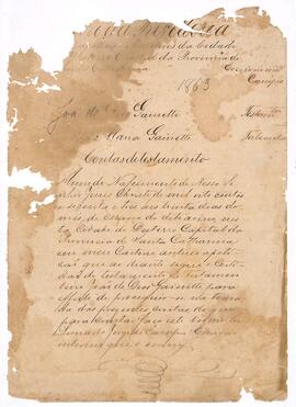 Testamento de Josefa Maria Gaignette