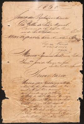Inventário de Maria Ignacia Linhares