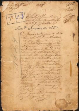 Inventario de Francisco Simões da Silva