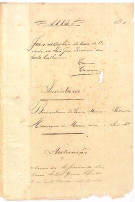 Inventário de Bernardina de Souza Moraes