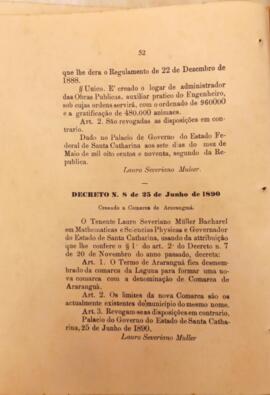 Decreto nº 8, de 25 de junho de 1890