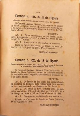 Decreto nº 102, de 18 de agosto de 1891