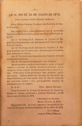 Lei nº 691, de 24 de julho de 1873