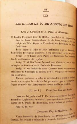 Lei Provincial nº 1.109, de 30 de agosto de 1886