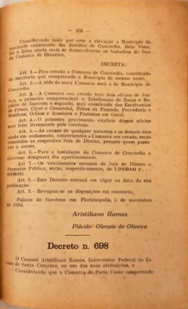 Decreto nº 698, de 5 de novembro de 1934