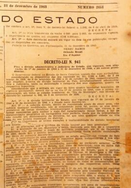 Decreto nº 941, de 31 de dezembro de 1943