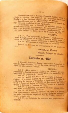 Decreto nº 459, de 17 de janeiro de 1934