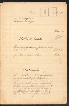 Tutela das menores Caetana e Gertrudes