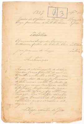 Tutela de José Joaquim de Souza